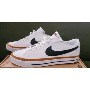 Nike COURT LEGACY White/Black/Desert Ochre DH3162-100 Men's Shoes 12 New
